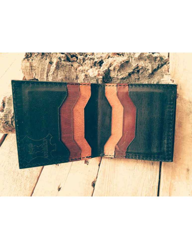 Leather wallet card holders