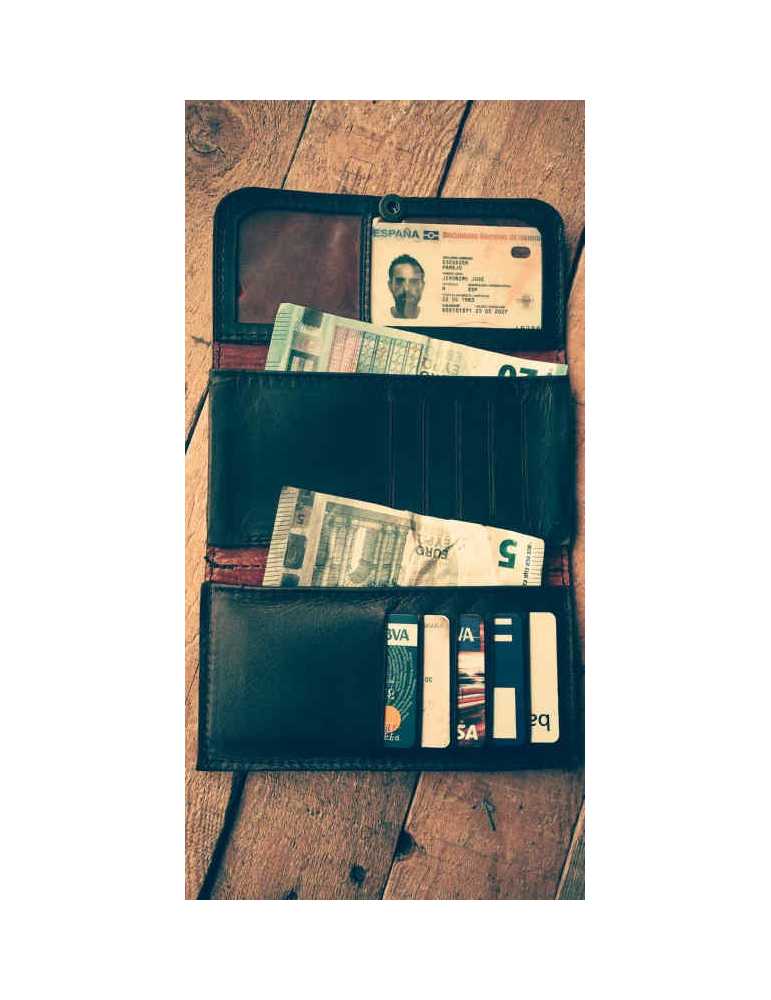 leather wallet cash holder