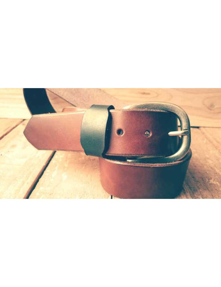 brown leather belt